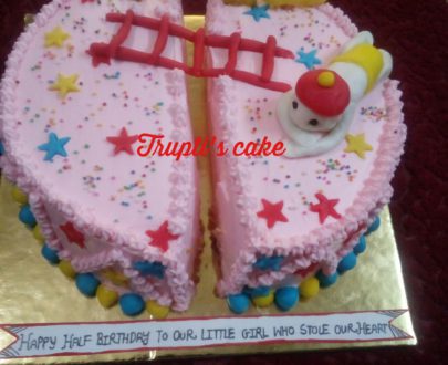 6 Months Birthday Theme Cake