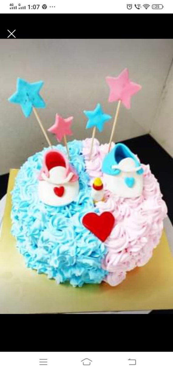 Baby shower cake /semi fondant cake Designs, Images, Price Near Me