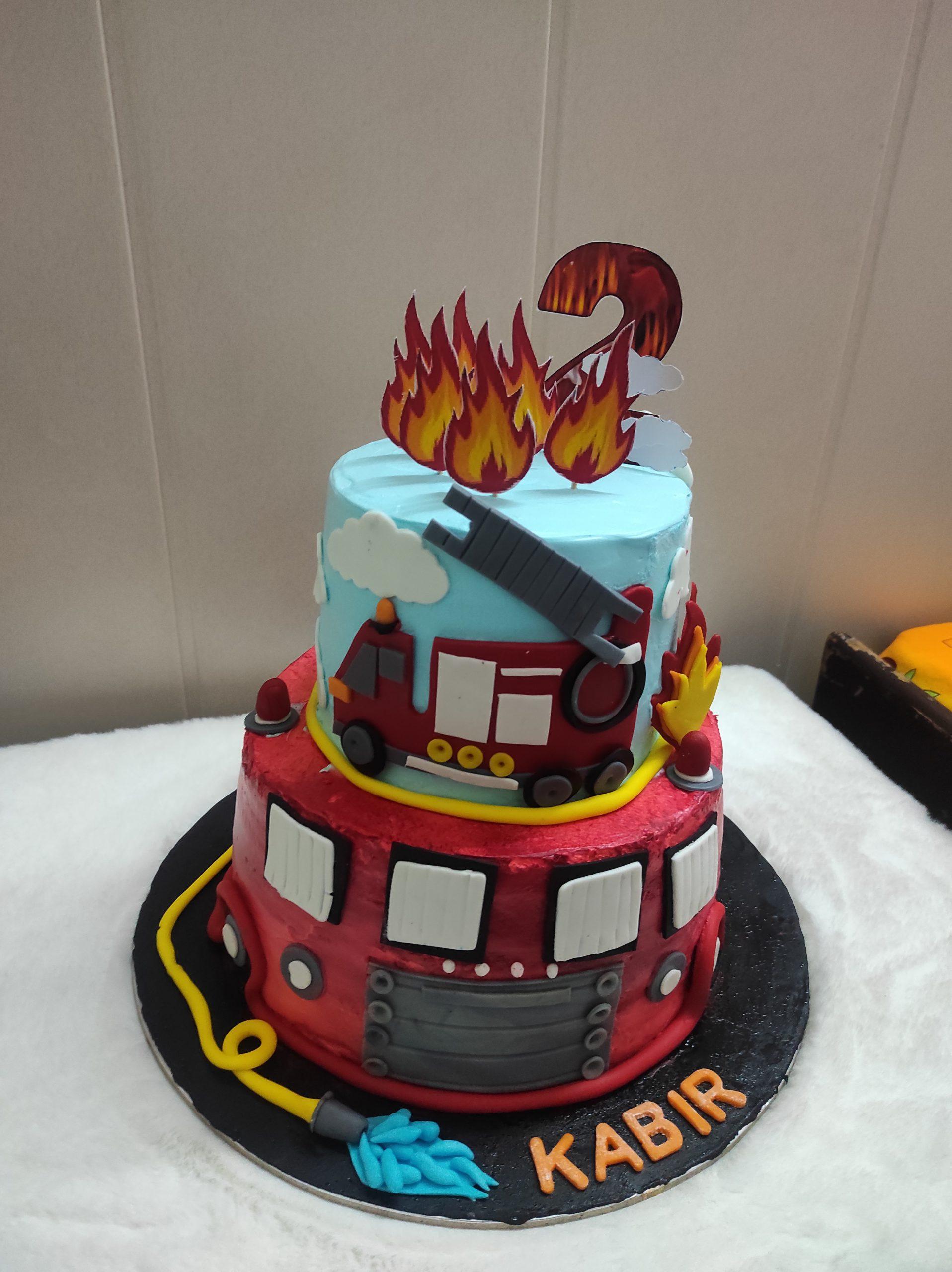 Fire Truck Theme Cake In Gurgaon - All India Delivery | Order Now